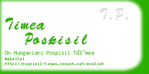 timea pospisil business card